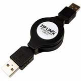 GS-0184 - Cable, Retractable, USB 2.0 Compatible, A-A, M-M, 48