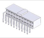 KF2QXXIXXX176RAXX - Female Header Pitch=2.54 Double Row Right Angle H=8.5 - Kendu Technology Co., Ltd.