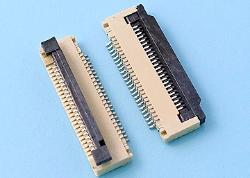 FPC 0.5mm H:2.0 Cover Lift  SMT R/A Lower Type Connector