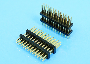 1.27mm Pin Header H:1.0 W:3.4 Dual Row Dual Base Straight DIP Type