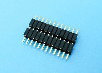 1.27mm Pin Header H:2.5 W:2.1 Single Row Dual Base Straight DIP Type