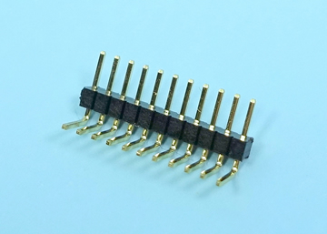 LP∕H127RGN a B c／b -1xXX - 1.27mm Pin Header H:1.5 W:2.1 Single Row Down Angle DIP Type - LAI HENG TECHNOLOGY LTD.
