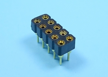 LSIP254-2xXXGO - 2.54mm SIP SOCKET  Dual Row Round Pin (Gold Plated) - LAI HENG TECHNOLOGY LTD.
