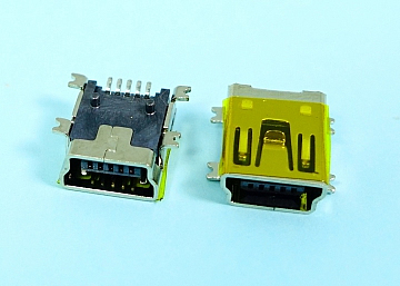 MINI USB B Type 5Pin Female  SMT With Post