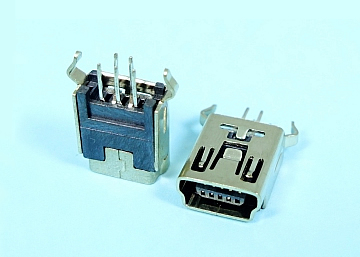 MINI USB B Type 5Pin Female  Vertical  (180ﾟ)  DIP