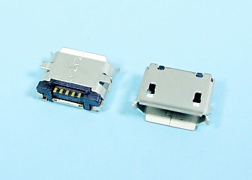 MICRO USB B TYPE 5Pin Female SMT, With Post
