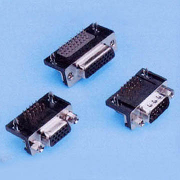 3228 - D-SUB HIGH DENSITY CONNECTOR <br>P.C.B RIGHT ANGLE TYPE (STAMPED CONTACT)  (11/07) - Leamax Enterprise Co., Ltd.