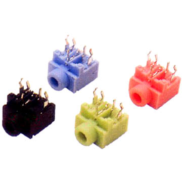 3278-5(COLOR) - Earphone Jack 3.5MM 5PIN  DIP TYPE  PIN KINK - Leamax Enterprise Co., Ltd.