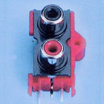 8710 -  RCA Jack Vertical two port  3pin - Leamax Enterprise Co., Ltd.