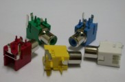 8714-4(COLOR) - RCA JACK 1PORT 2~4PIN RIGHT ANGLE HAVE 3 PEG - Leamax Enterprise Co., Ltd.