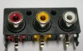 8714A-6P - RCA JACK 3PORT 6PIN RIGHT ANGLE 2 LOCK HOLD - Leamax Enterprise Co., Ltd.