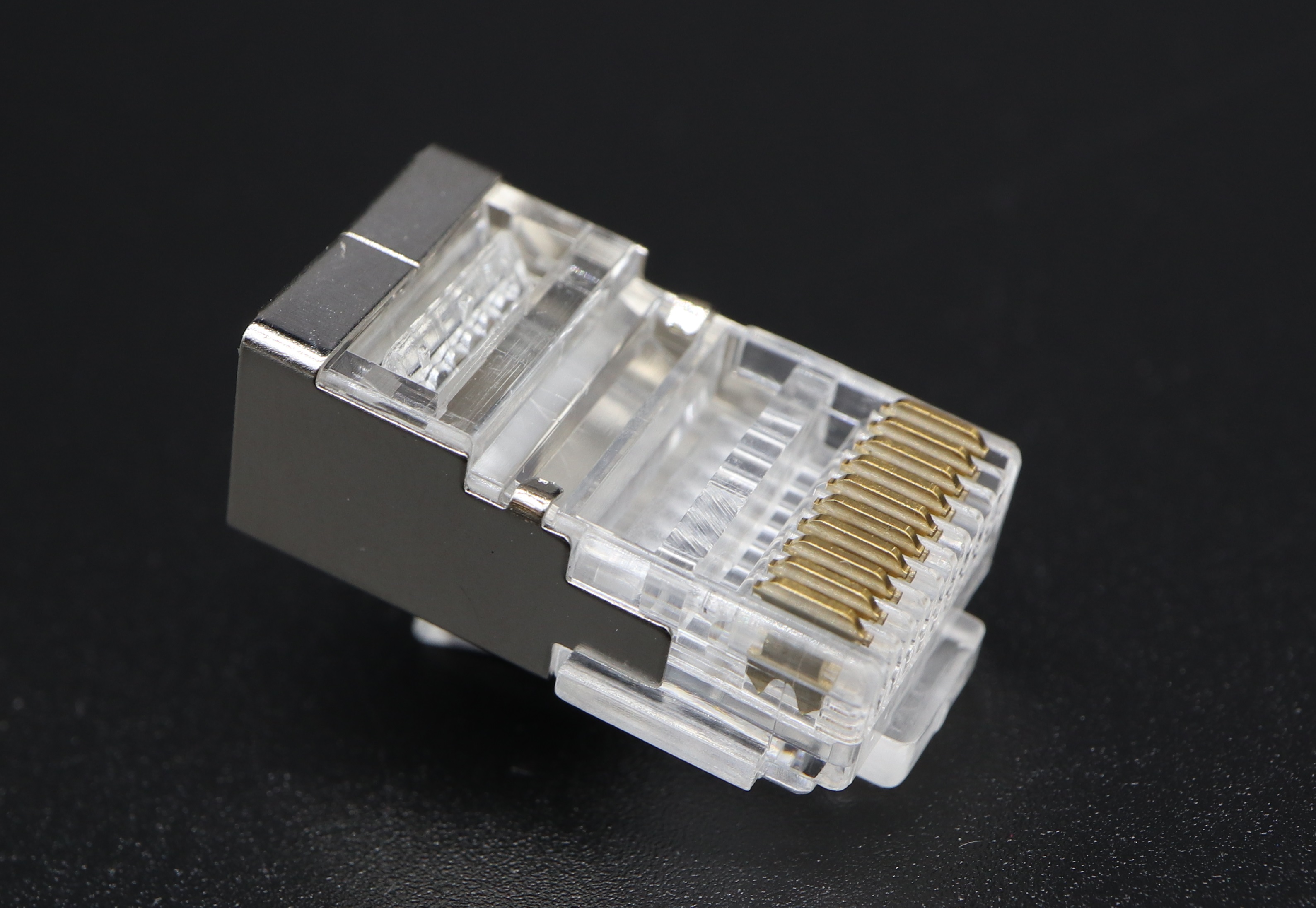 10P10C-R STP-Half Shielded-Righ key RJ48 Modular Plug