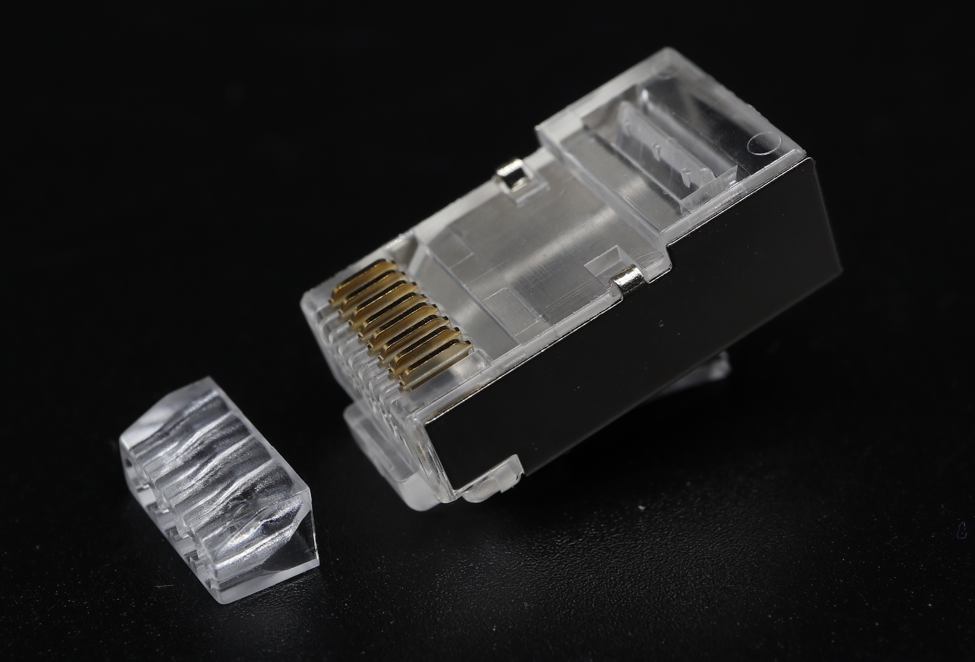 C6A 8P8C-F STP-1.4mm with Hook RJ45 Modular Plug